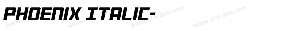 Phoenix Italic字体转换